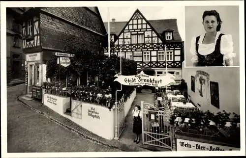 Ak Rüdesheim am Rhein Hessen, Gasthaus Zur Stadt Frankfurt, Marktstraße 30