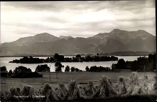 Ak Fraueninsel Chiemsee Oberbayern, Landschaftsbild
