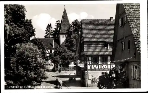 Ak Rietenau Aspach in Württemberg, Dorfstraße, Pension