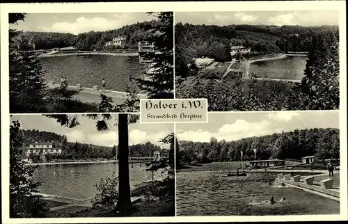 Ak Halver in Westfalen, Strandbad Herpine