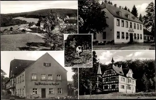 Ak Rohrbrunn Weibersbrunn im Spessart, Wirtshaus