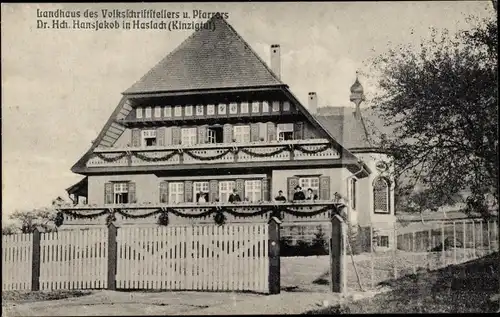 Ak Haslach im Kinzigtal Schwarzwald, Landhaus des Schriftstellers und Pfarrers Dr. Hch. Hansjakob