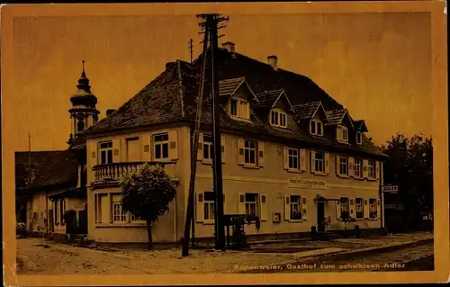 Ak Appenweier in Baden Schwarzwald, Gasthof zum schwarzen Adler