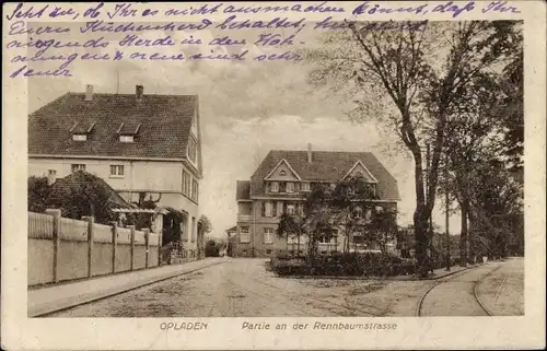 Ak Opladen Leverkusen im Rheinland, Rennbaumstraße