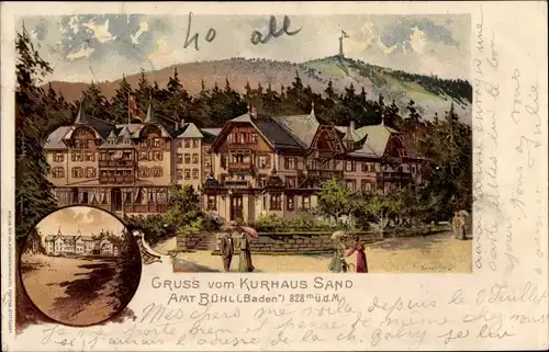 Litho Sand Bühl in Baden Schwarzwald, Kurhaus Sand