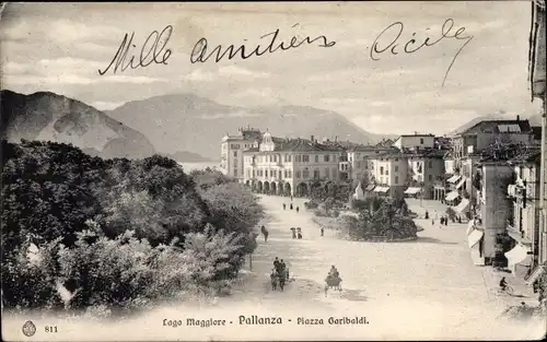 Ak Pallanza Lago Maggiore Piemonte, Piazza Garibaldi