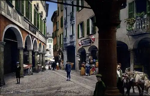 Ak Lugano Kanton Tessin Schweiz, Via Pessina