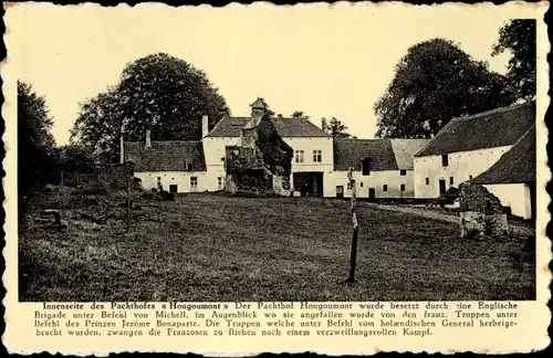 Ak Waterloo Wallonisch Brabant, Innenseite des Pachthofes Hougoumont