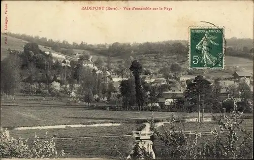 Ak Radepont Eure, Vue d´ensemble sur le Pays