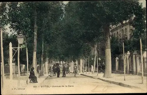 Ak Vittel Vosges, Avenue de la Gare