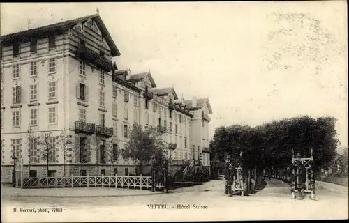 Ak Vittel Vosges, Hotel Suisse