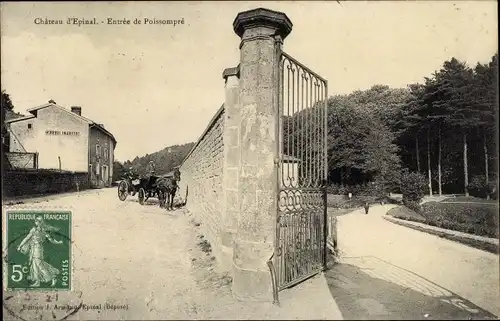 Ak Épinal Lothringen Vosges, Entree de Poissompre