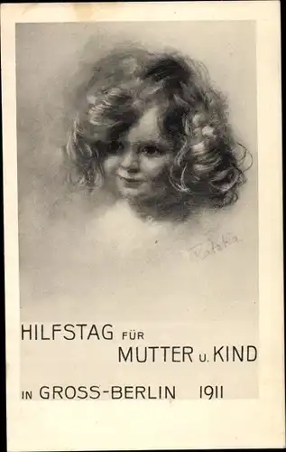 Künstler Ak Ratzka, Hilfstag für Mutter und Kind in Gross Berlin 1911