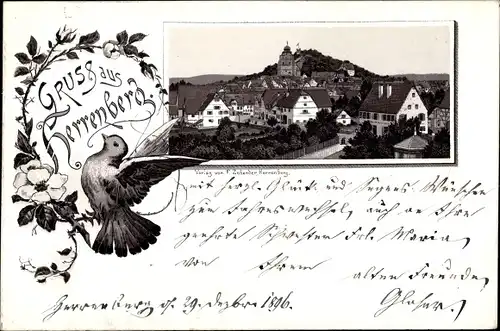 Litho Herrenberg in Württemberg, Gesamtansicht