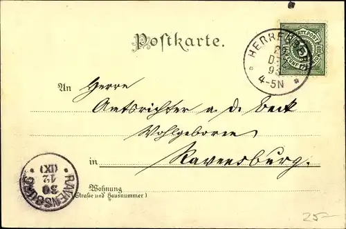 Litho Herrenberg in Württemberg, Gesamtansicht