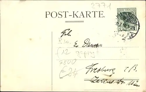 Studentika Ak Freiburg im Breisgau, MNV sei's Panier, Per aspera ad astra