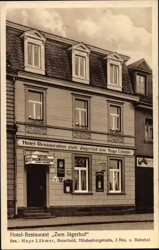 Ak Burscheid Rheinisch Bergischen Kreis, Hotel Restaurant Zum Jägerhof, Hindenburgstraße 3