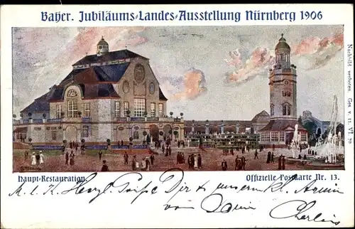 Künstler Ak Nürnberg in Mittelfranken Bayern, Bayer. Jubiläums und Landesausstellung 1906