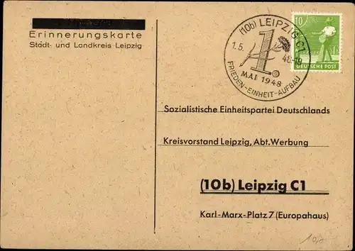 Künstler Ak Schumer, 1 Mai, Feiertag der Arbeiter aller Länder, DDR