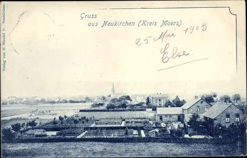 Ak Neukirchen Vluyn am Niederrhein, Blick auf den Ort