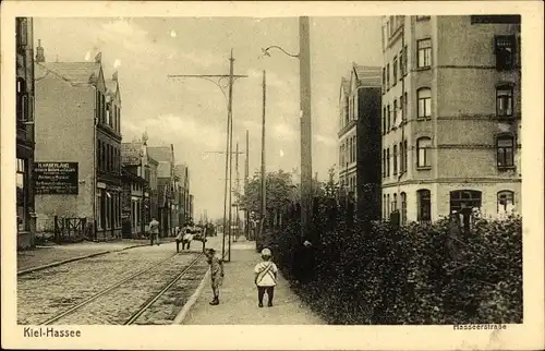 Ak Hassee Kiel, Hasseerstraße, H. Haberland