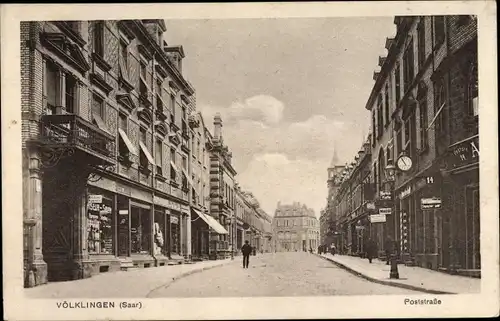 Ak Völklingen Saarland, Poststraße, Geschäfte