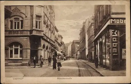 Ak Castrop Rauxel im Ruhrgebiet, Münsterstraße, Möbelhaus