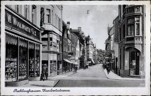 Ak Recklinghausen im Ruhrgebiet, Kunibertistraße, Handlung W. Woolworth Co.