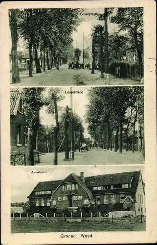 Ak Gronau in Westfalen, Lossestraße, Annaheim