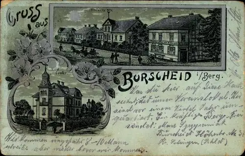 Mondschein Litho Burscheid in Nordrhein Westfalen, Villa Goelze, Victoria Straße