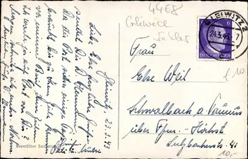 Ak Gliwice Gleiwitz Schlesien, Wilhelmstraße, Wilde Klodwitz, Haus Oberschlesien
