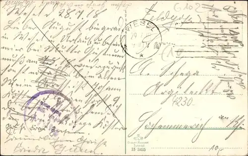 Ak Wesel am Niederrhein, Niederstraße, Willibrordikirche