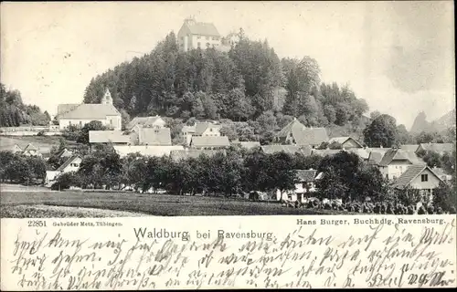 Ak Waldburg in Württemberg, Blick auf den Ort, Burg