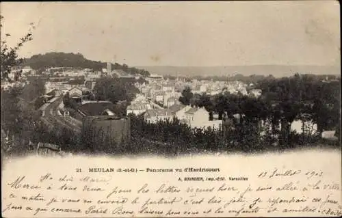 Ak Meulan en Yvelines, Panorama vu d'Hardricourt