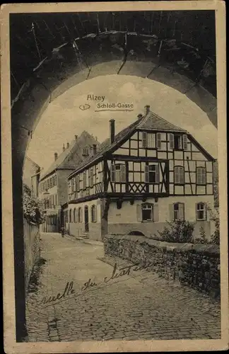 Ak Alzey in Rheinhessen, Schlossgasse