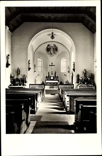 Ak Malschenberg Rauenberg in Baden, Kath. Pfarrkirche, Inneres