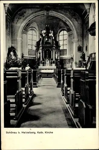 Ak Schönau im Odenwald, Kircheninneres