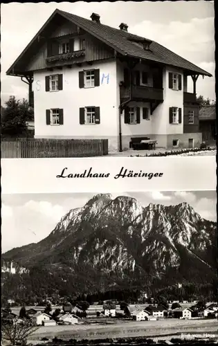 Ak Schwangau im Ostallgäu, Landhaus Häringer, Teilansicht v. Ort