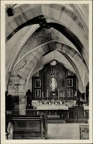 Ak Geismar Thüringen, Wallfahrtskirche auf dem Hülfensberge, Innenansicht, Altar