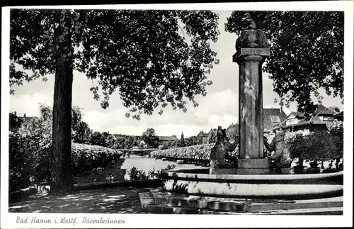 Ak Hamm Westfalen, Partie am Bärenbrunnen