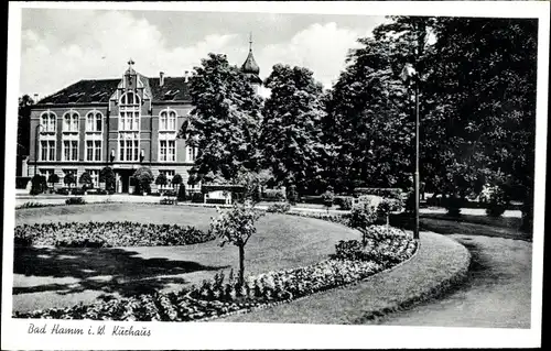 Ak Hamm Westfalen, Blick auf das Kurhaus mit Park 