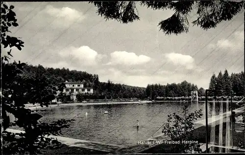Ak Halver in Westfalen, Freibad Herpine
