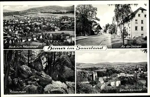 Ak Hemer im Sauerland, An der Steinert, Felsenmeer, Panorama, Vogelschau