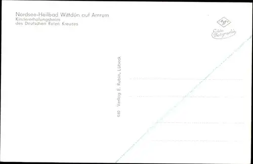 Ak Wittdün auf Amrum Nordfriesland, Kindererholungsheim DRK