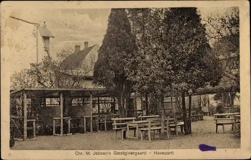 Ak Dänemark ?, Chr. M. Jebsen's Gaestgivergaard, Haveparti