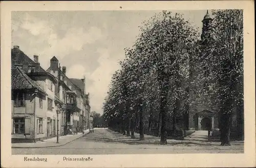 Ak Rendsburg in Schleswig Holstein, Prinzenstraße