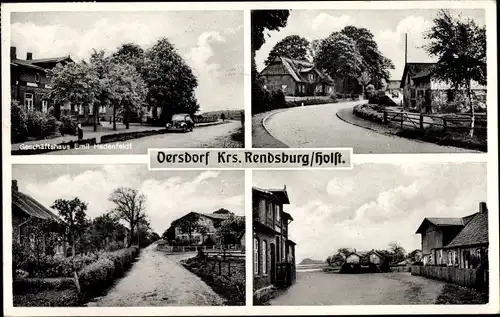 Ak Oersdorf in Schleswig Holstein, Geschäftshaus, Ortsansichten