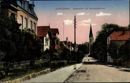 Ak Schleswig an der Schlei, Alleestraße, Michaeliskirche