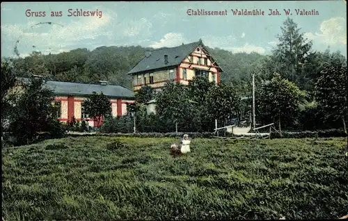 Ak Schleswig an der Schlei, Etablissement Waldmühle
