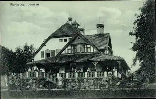 Ak Flensburg in Schleswig Holstein, Blick auf ein Gasthaus